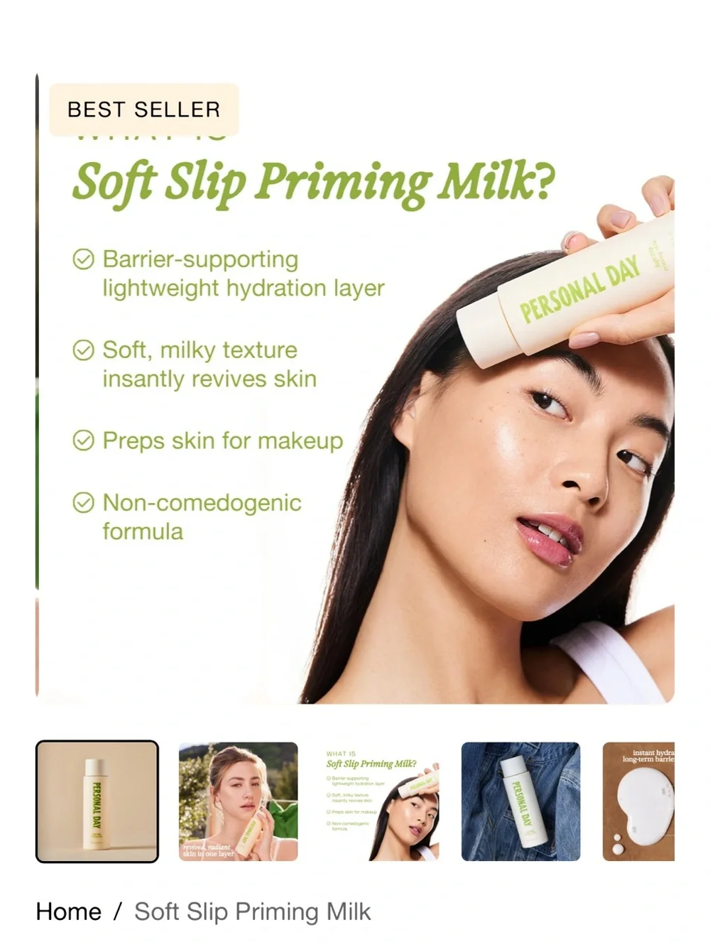 Personal day soft slip, priming milk